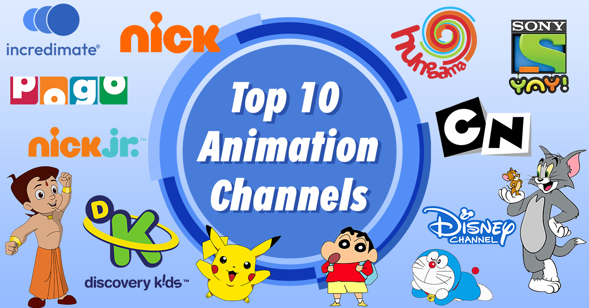 TOP 10 CARTOON ANIMATION CHANNELS IN INDIA? Dive into the whimsical world of India's top 10 cartoon animation